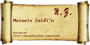 Meisels Zalán névjegykártya